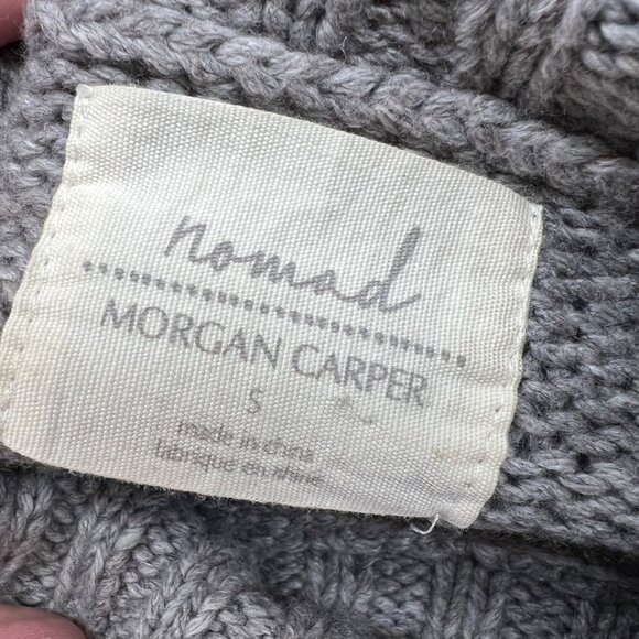 Nomad Morgan Carper Sleeveless Fringe Turtleneck Sweater Dress Gray Size Small - Picture 10 of 13